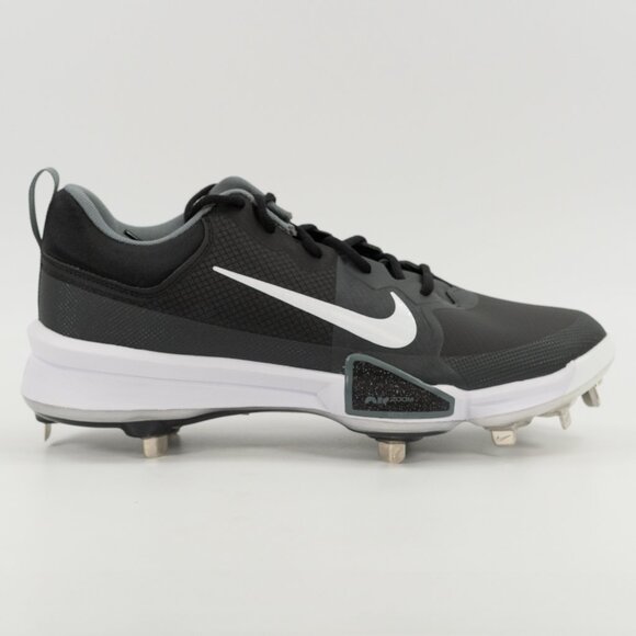 Nike Force Zoom Trout 9 Pro 'Black White' FB2907-001 Baseball Cleats - Picture 2 of 8